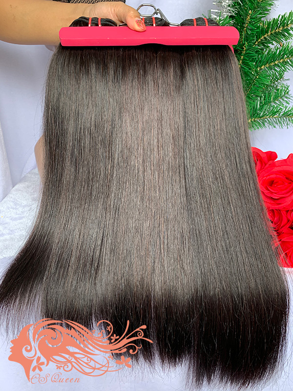 Csqueen 9A Straight hair 3 Bundles 100% Human Hair Unprocessed Hair - Click Image to Close